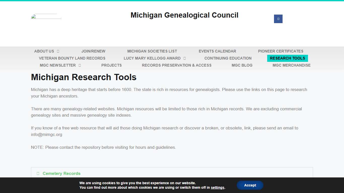Research Tools - Michigan Genealogical Council
